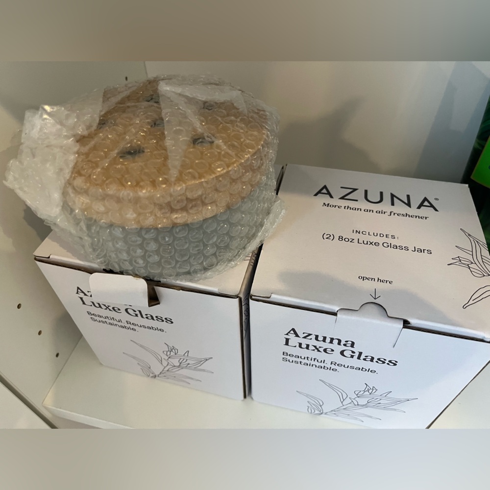 NEW Set of 4 Azuna Luxe Glass Air Freshener Jars